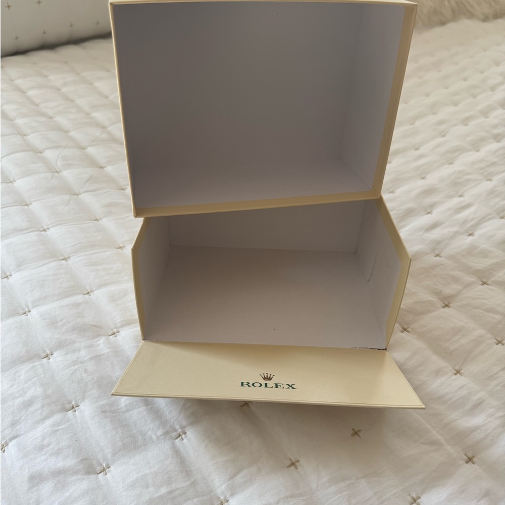 Rolex Tan Box with Gold Logo